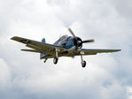 G-BTCC @ EGSU - G-BTCC 1944 Grumman F6F-5K Hellcat Flying Legends Duxford - by PhilR