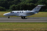 OE-FCO @ LFRB - Cessna 510 Citation Mustang, Taxiing rwy 07R, Brest-Bretagne airport (LFRB-BES) - by Yves-Q