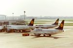 D-ABXX @ EGLL - At London Heathrow early 1990''s - by kenvidkid