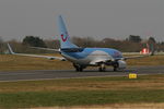 OO-JAO @ LFRB - Boeing 737-7K5, Taxiing rwy 25L, Brest-Bretagne airport (LFRB-BES) - by Yves-Q