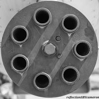 75-0305 @ KWRB - [Black&White]Upclose front and center. Notice the rifling. - by Cameron Hastings