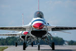92-3898 @ KBTV - Thunderbird Solo's returning from their practice - by Topgunphotography