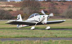 G-EGRV @ EGFH - Resident RV-8 (Raven 3 of Team Raven) returning to base. - by Roger Winser