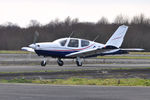 G-SAPM @ EGFH - Visiting TB-20 arriving from Gloucestershire Airport.