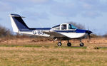 G-BGKY @ EGFH - Resident aircraft operated by Cambrian Flying Club touch and go Runway 04.
