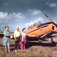 N9165H @ MVLL - My fathe r, Franklin Miller's PT 26 with his mother, father, and wife in around 1945 or 1946. Taken at the Meadville, PA airport - by Franklin Miller c5o Lohring Miller