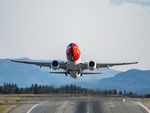 LN-DYM @ ENBR - Takeoff runway 35. - by Martin Alexander Skaatun