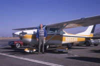 N8559S @ SJC - Found this slide of N8559S among other family slides.
My father (in photo) was heading out on a fishing trip with a friend in 1967.
Most likely taken at San Jose Airport. - by unknown/photo provided by Paul Eckstedt