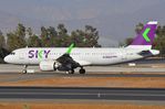 CC-DBE @ SCEL - Sky Airline A320N for departure - by FerryPNL