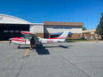 N21PL @ MCN - 1984 Cessna R182, c/n: R18201983, Fuel stop and museum visit enroute to Sun 'n Fun 2023 - by Timothy Aanerud