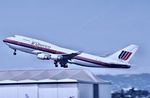 N186UA @ KLAX - United Airlines Boeing 747-422, N186UA departing LAX for NRT - by Mark Kalfas