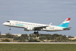 D-AJHW @ LMML - Embraer 190LR D-AJHW Luxair - by Raymond Zammit