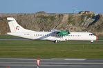 OY-RUN @ EKCH - DAT  ATR72 taxying for departure to Ronne, Bornholm Island - by FerryPNL