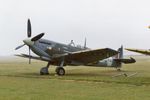 MK912 @ EGSU - MK912 1944 VS Spitfire lX RAF Duxford - by PhilR