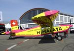 N283SW @ EDNY - Pilatus PC-6/350-H2 Porter, displayed in the colours of HB-FAN of the Swiss Himalaya Expedition 1960, at the AERO 2023, Friedrichshafen