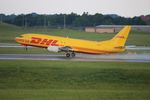 N311GT @ KCVG - DHL 734 zx departing in front of CVG spotter hill - by Florida Metal