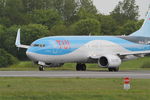 OO-JAU @ LFRB - Boeing 737-8K, Ready to take off rwy 25L, Brest-Bretagne airport (LFRB-BES) - by Yves-Q