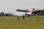 F-GRGK @ LFRB - Embraer EMB-145EU, Landingl rwy 25L, Brest-Bretagne airport (LFRB-BES) - by Yves-Q