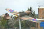 V7313 @ EGSX - Replica Hurricane still at North Weald Essex as gate guardian - by Chris Holtby