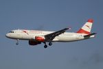 OE-LXD @ EDDF - Airbus A320-216 of Austrian Airlines on final approach to Frankfurt-Main airport