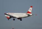 OE-LXD @ EDDF - Airbus A320-216 of Austrian Airlines on final approach to Frankfurt-Main airport