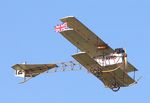 G-ARSG @ EGTH - The Replica Avro Triplane flies past the crowds at the Vintage Airshow, Old Warden 2023 - by Chris Holtby