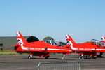 XX323 @ LFSX - Red Arrows Hawker Siddeley Hawk T.1, Flight line, Luxeuil-St Sauveur Air Base 116 (LFSX) - by Yves-Q