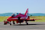 XX322 @ LFSX - Red Arrows Hawker Siddeley Hawk T.1, Flight line, Luxeuil-St Sauveur Air Base 116 (LFSX) - by Yves-Q