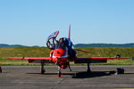 XX219 @ LFSX - Red Arrows Hawker Siddeley Hawk T.1, Flight line, Luxeuil-St Sauveur Air Base 116 (LFSX) - by Yves-Q