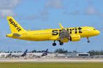 N935NK @ KMIA - Spirit A320N landing. Comment by a by-stander: they even paint them like a school bus. - by FerryPNL