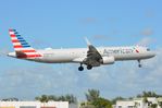 N404AN @ KMIA - American A321 Neo landing on 01R - by FerryPNL