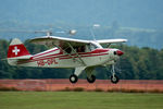 HB-OPL @ LSZW - Taking-off from Thun airfield. - by sparrow9