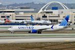 N37538 @ KLAX - B39M United Airlines N37538 Boeing 737 MAX 9  UAL1481 KLAS-KLAX - by Mark Kalfas