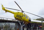D-HLFB - MBB Bo 105S, displayed to represent 'D-HILF', the first Bo 105 EMS helicopter of the ADAC, at the visitors park of Munich international airport (Besucherpark). The real D-HILF is exhibited at the Flugwerft Schleißheim of the Deutsches Museum
