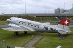 41-20058 - Douglas C-53-DO, displayed to represent 'HB-IRN' of Swissair at the visitors park of Munich international airport (Besucherpark). The real HB-IRN is preserved at the Verkehrshaus der Schweiz in Lucerne
