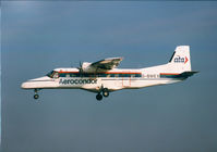 G-BWEX @ MAN - Suckling Airways / Aerocondor G-BWEX, 1986 Dornier 228-202 C/N 8085
Landing Manchester Airport mid 1990's - by Mike Barth
