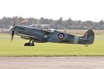 RR232 @ EGSU - RR232 (G-BRSF) 1944 VS Spitfire LXc RAF BoB 75th Anniversary Duxford - by PhilR