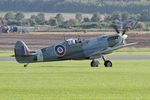 RR232 @ EGSU - RR232 (G-BRSF) 1944 VS Spitfire LXc RAF BoB 75th Anniversary Duxford - by PhilR