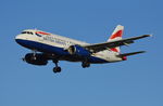G-EUPZ @ EGLL - Airbus A319-131 landing London Heathrow. - by moxy
