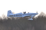 G-BVCG @ EGFH - Visiting RV-6 departing Runway 28. - by Roger Winser