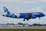 N554JB @ KMIA - JetBlue A320 in revised livery landing - by FerryPNL