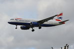 G-EUYD @ EGLL - Airbus A320-232 landing at London Heathrow.