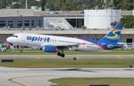 N613NK @ KFLL - NKS A320 blue/white zx - by Florida Metal