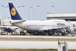D-ABTL @ KORD - B744 Lufthansa Boeing 747-430 D-ABVY, DLH430 arriving from EDDF at gate M17 KORD - by Mark Kalfas