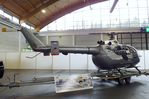 G-CMBM @ EDNY - MBB Bo 105CB-4 (minus main rotor blades) at the AERO 2024, Friedrichshafen
