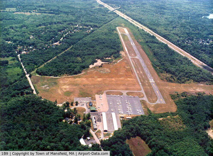 Mansfield Municipal Airport (1B9) - Aerial View