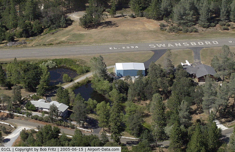Swansboro Country Airport (01CL) - Hills & sloped runway encourage landing going East - t/o going West.