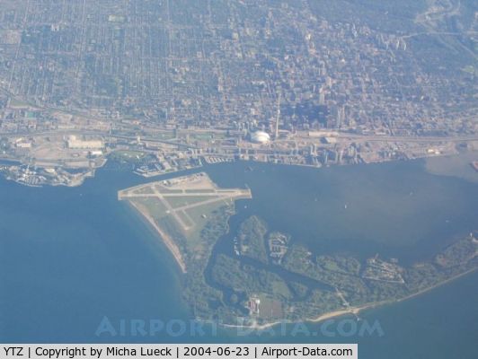 Toronto City Centre Airport, Toronto, Ontario Canada (YTZ) - Nice view on Toronto's City Airport, CN Tower and Skydome