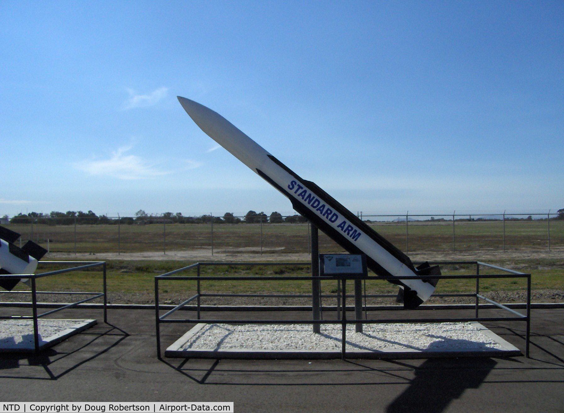 Point Mugu Nas (naval Base Ventura Co) Airport (NTD) - Missile Park-AGM-78 STANDARD ARM (Anti-Radiation Missile), against RADARs or ships, 215 lb warhead, 35 mile range. 1983 use against Libya in Gulf of Sidra