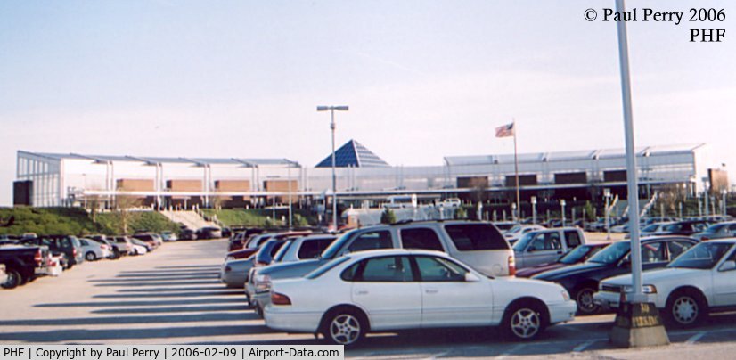 Newport News/williamsburg International Airport (PHF) - Terminal seen from the primary parking lot